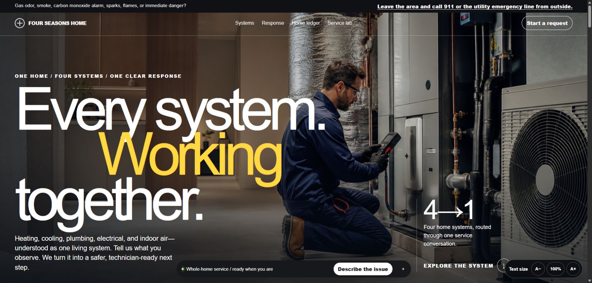 Four Seasons Home Systems website homepage