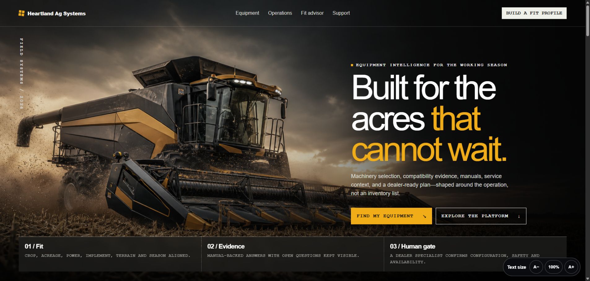 Heartland Ag Systems website homepage